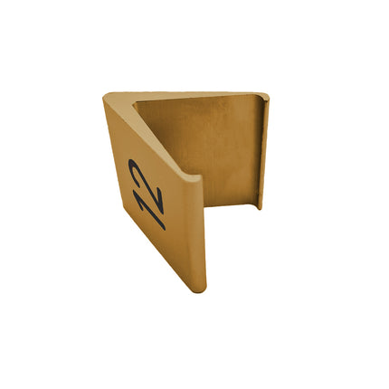 Chevalet de table numéroté aluminium Élégant doré - 60 x 55 mm - par pièce