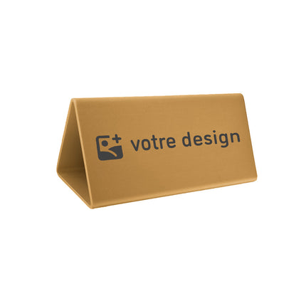 Chevalet de table doré Cody personnalisé aluminium - 100 x 55 mm - par pièce