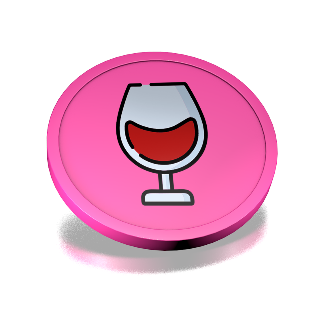 Jeton buvette verre de vin rose CombiCraft