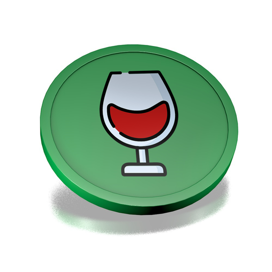 Jeton buvette verre de vin vert CombiCraft